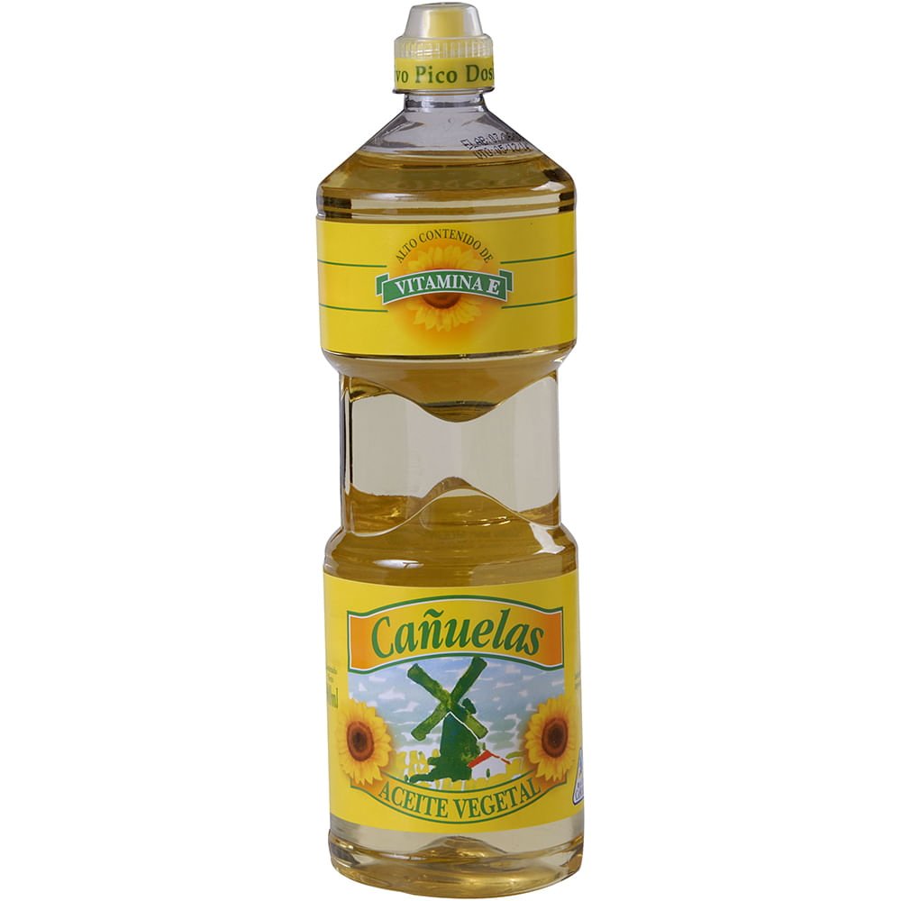 Aceite Vegetal Girasol Cañuelas en Botella de 900 cc