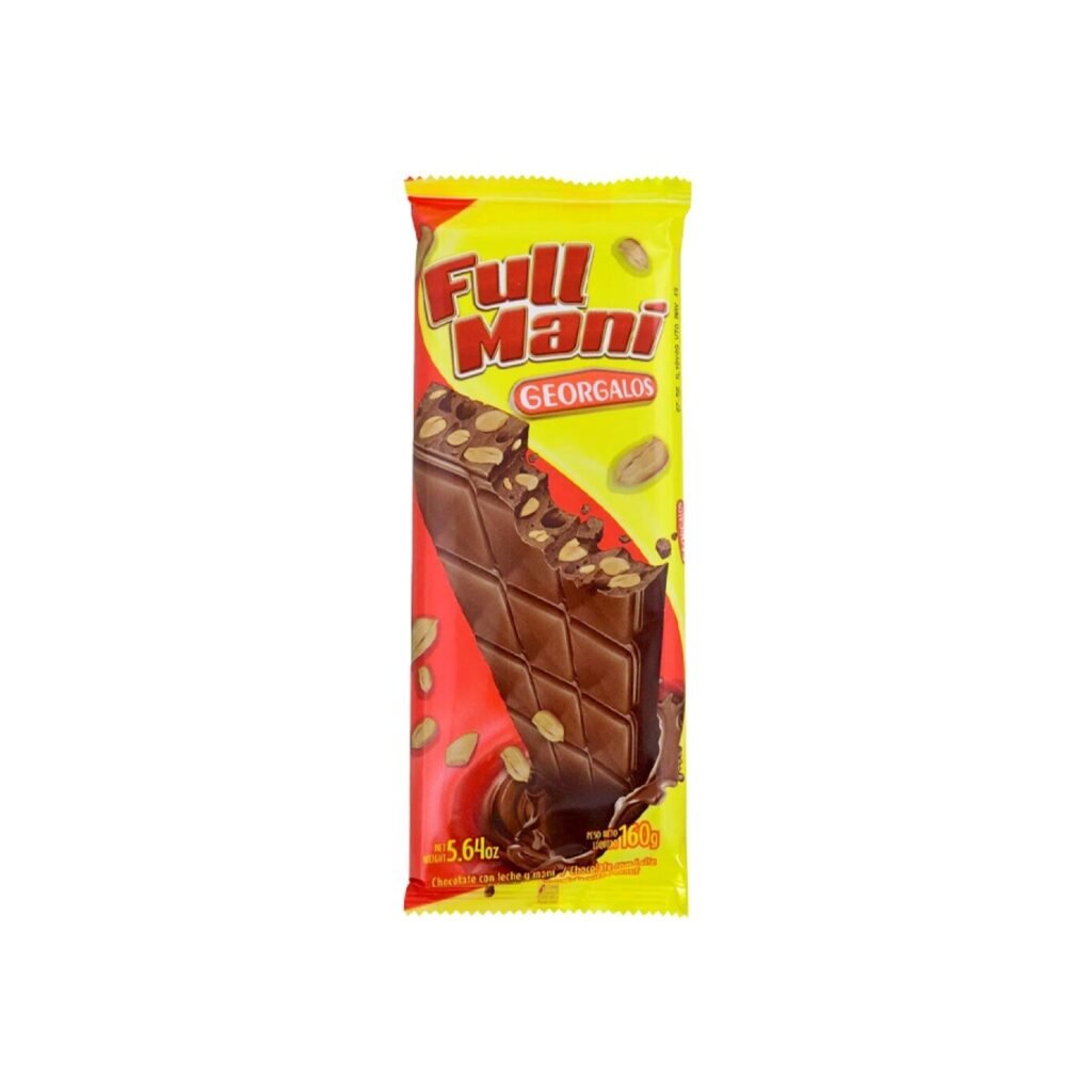 Tableta Chocolate Georgalos (full Mani) Leche Y Mani 160 Gr