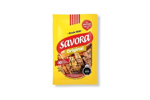 Savora Aderezo A Base De Mostaza En Sobre De 60 Grs.