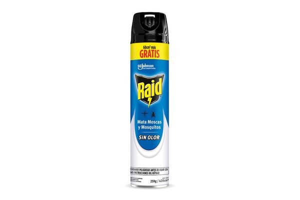 Raid Sin Olor Mata Moscas Y Mosquitos En Aerosol De 420 Cc
