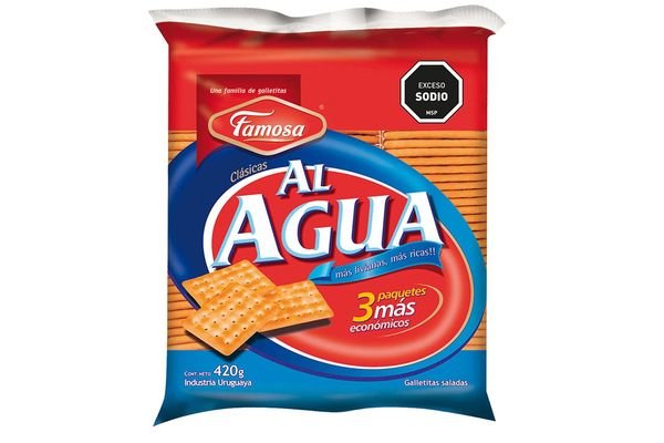 Galletas Al Agua Famosa Clasicas X 3 Unidades 420 Gr