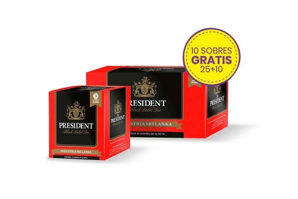 Te President X 25 Sobres + 10 Sobres De Regalo