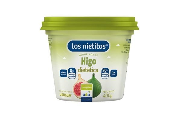 Mermelada Sin Azucar Los Nietitos Higo En Pote De 400 Gr. Sin Tacc