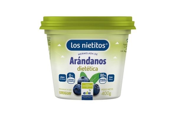 Mermelada Sin Azucar Los Nietitos Arandanos En Pote De 400 Gr. Sin Tacc
