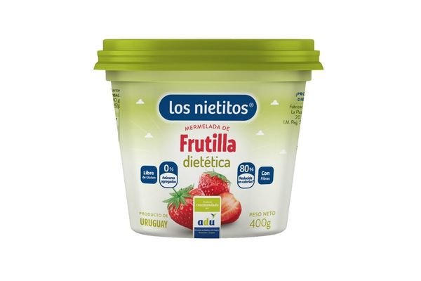 Mermelada Sin Azucar Los Nietitos Frutilla En Pote De 400 Gr. Sin Tacc