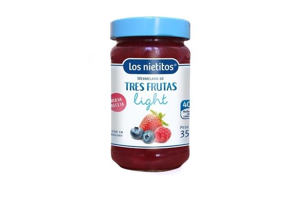 Mermelada Light Los Nietitos 3 Frutas De 350 Gr Sin Tacc