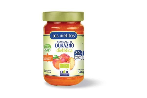 Mermelada Diet Sin Azucar Los Nietitos Durazno De 340 Gr. Sin Tacc
