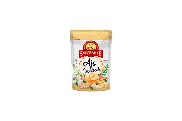 Ajo Cubeteado Emigrante 25 G Con Abre Facil