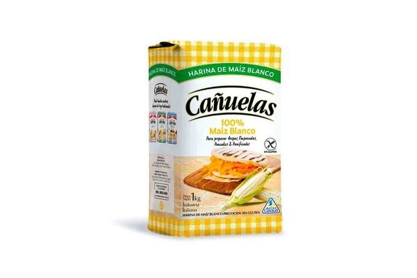 Harina De Maiz Blanco Precocida Sin Tacc Cañuelas 1kg