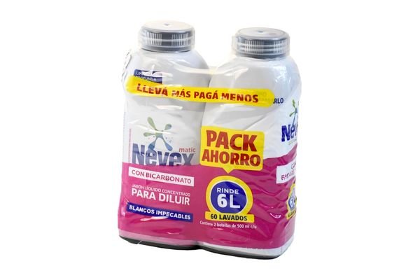 Nevex Liquido Para Diluir Bicarbonato X 2 De 500 Ml Pack Ahorro