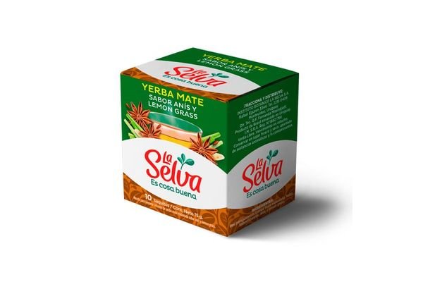 Te La Selva Yerba Mate X 10 Saquitos Anis Y Lemon Grass